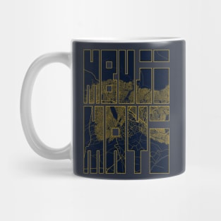 Mbuji-Mayi, DR Congo City Map Typography - Gold Art Deco Mug